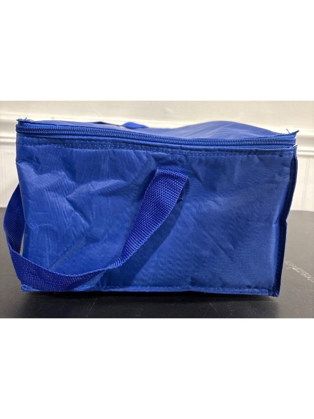 3 Nesting Blue Insulated Lunch Bags With Zipper Closure & Floral Mesh Pocket - Picture 6 of 14